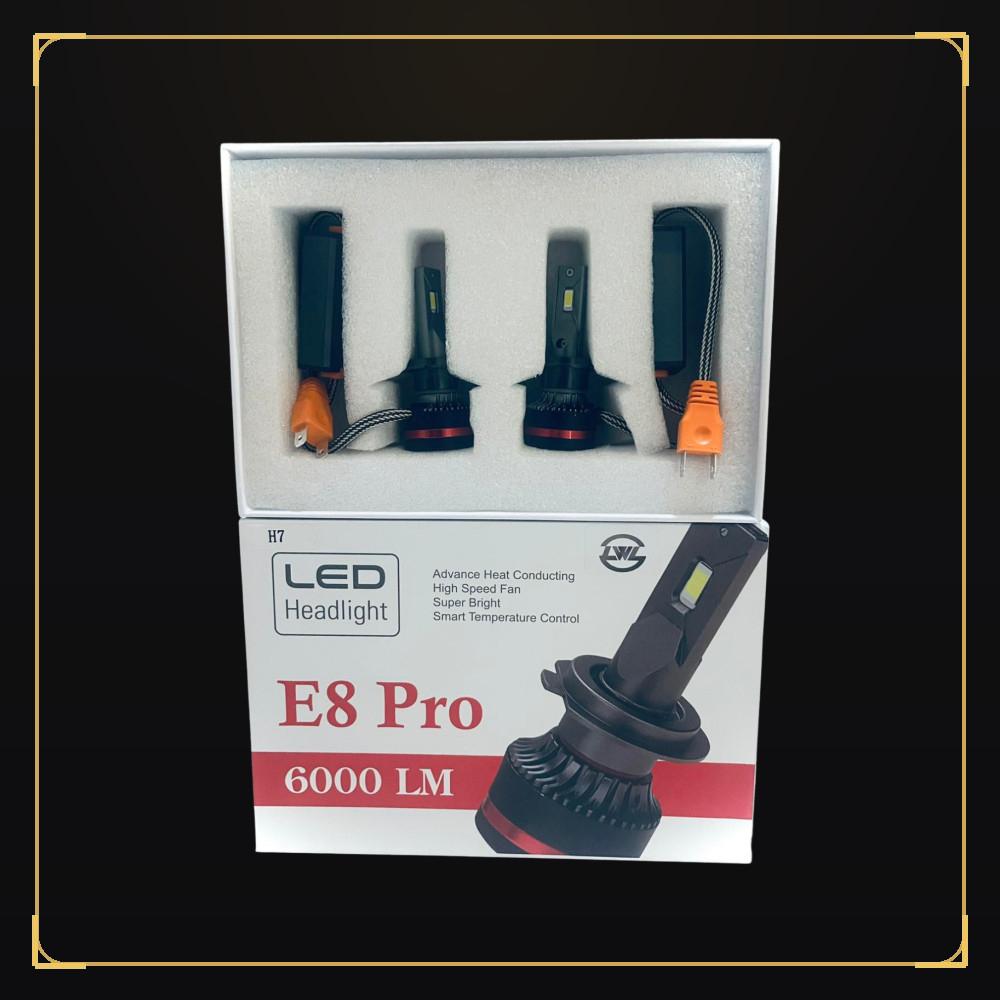 E8 Pro LED SIJALICE H7 – 6000 LM SUPER JAKO OSVJETLJENJE!